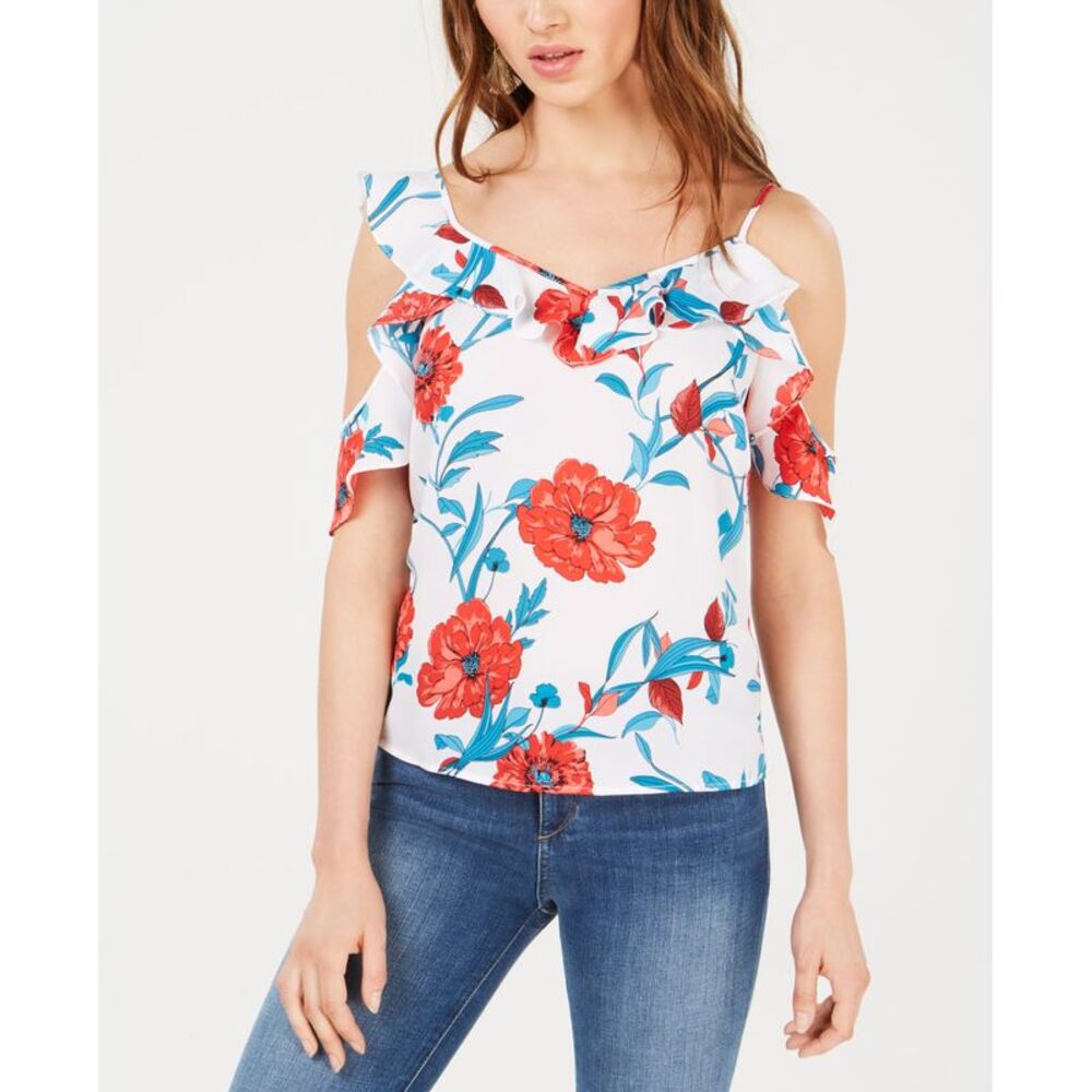 Bar III Asymmetrical Cold Shoulder Top